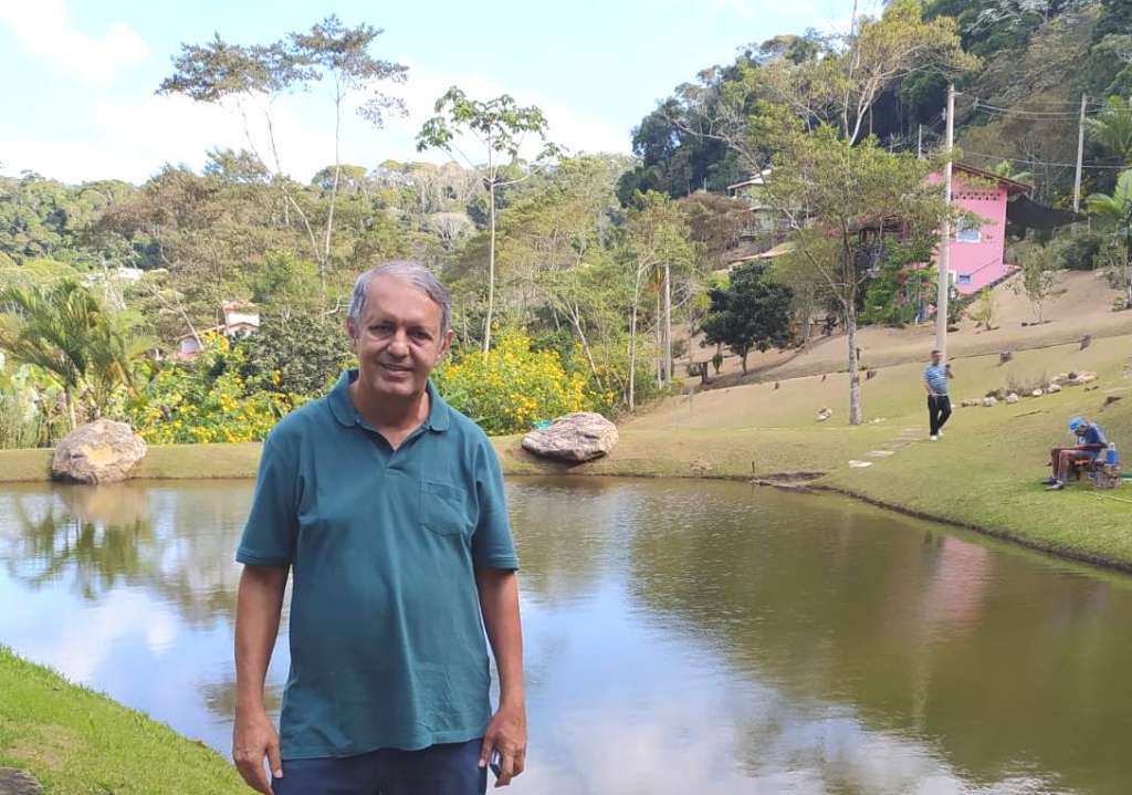 José Antônio, da Ecovila Bom Destino, que possui a RPPN Macaco Barbado na região de Aparecidinha. Foto: Bruno Lyra 04 - 05 - 22