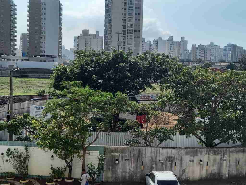 Parte das árvores no interior da área cercada por tapumes foram retiradas. Prefeitura diz que não haverá mais cortes. Foto: Divulgação leitor/Gabriel Poltronieri